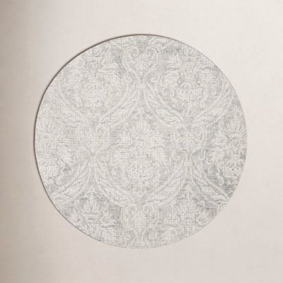 Rosemarie Gray Ivory Hand-Tufted Wool Rug