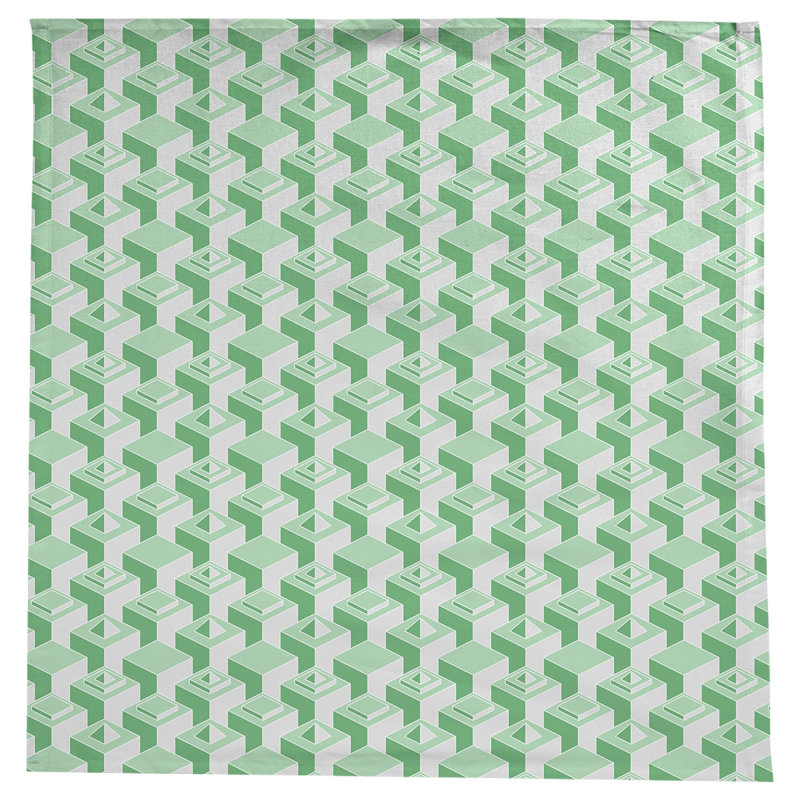 Nappe de gratte-ciels classiques, Vert/blanc