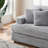 Corduroy Sofa 3 Seater Sofa Couch with 4 Toss Pillows Sleek Design Modern Comfortable for Room-1523357908-1523357911