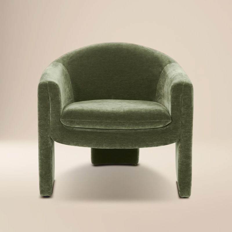 Fauteuil lounge d'appoint en tissu Ennis, Sagano Green