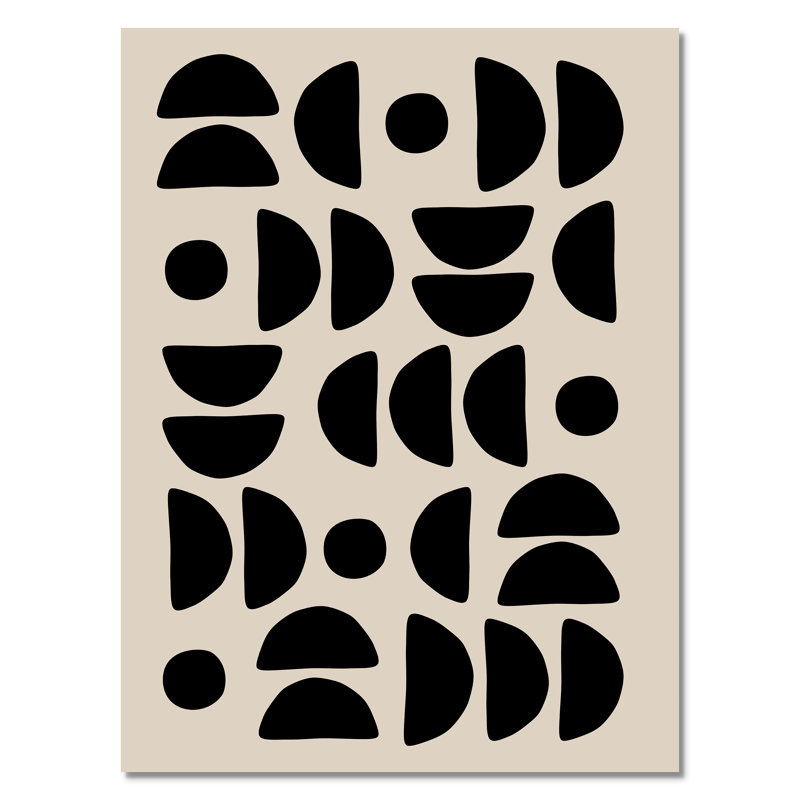 Motif géométrique semi-circulaire de Ristova, Sans cadre, 30'' W x 40'' H, Wrapped Canvas