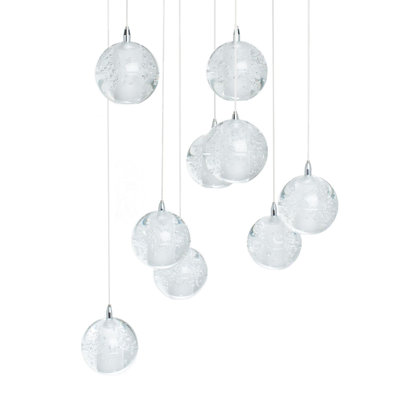 Lustre sphérique en cristal 9 lumières Sinechra