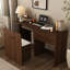 Bureau extensible multifonctionnel avec 3 modes d'utilisation, conception pliable et tabouret de rangement pour petits espaces-1654221018