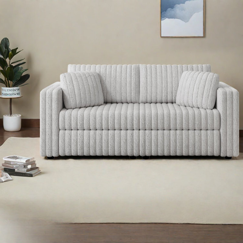 Inch Modular Sofas with Storage, Light Gray Metal, Modern Plush for Home