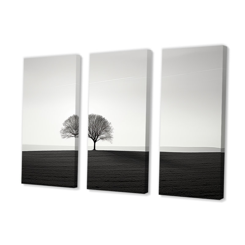 Ensemble de décoration murale Balck and White Solitude Tree I - Désert, H 32 po x l 48 po x P 1 po