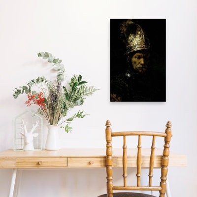 «Man with Helmet Classic», reproduction d'art mural contemporain