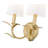 Aslin 12.25 inch Gold Leaf 2 Light Wall Sconce-123223030