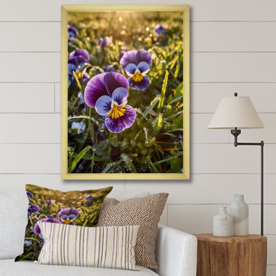 «Mauve, jaune, nature, pensées, V», sur toile