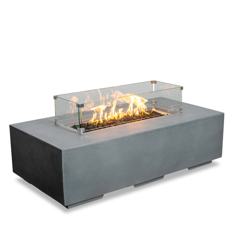 Foyer rectangulaire au gaz naturel, Gris