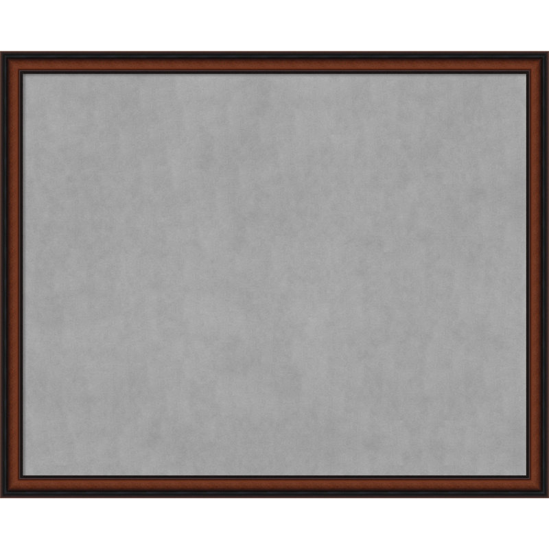 Tableau magnétique encadré étroit noyer de Chypre, H 35 po x l 43 po