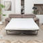 Lit convertible 2 places Queen Size, gris, gigogne, 136 kg, idéal pour les petits espaces, style années 50, dimensions adaptées, gris, pour invités.-686736560
