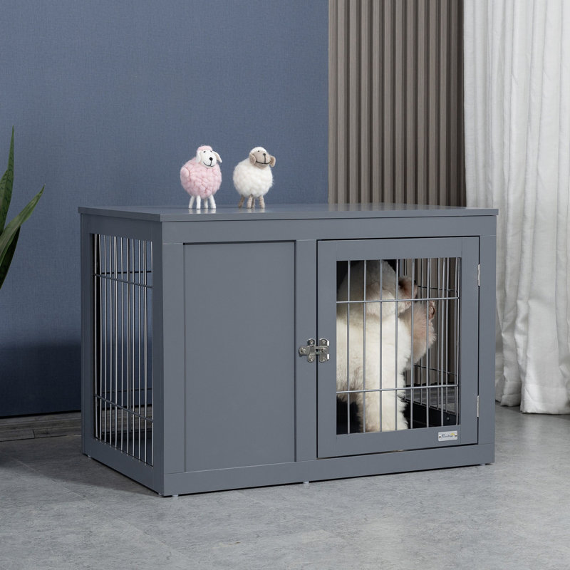 Cage pour chien Pawhut, Gris