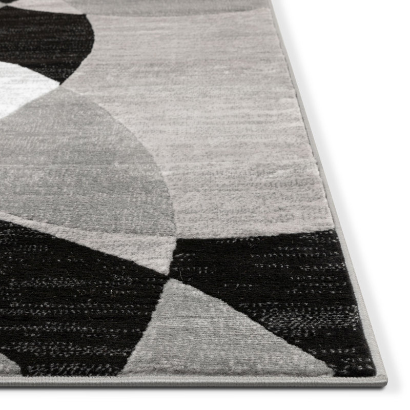 Geometric Synthetic Area Rug, Rectangle 80 x 120 cm