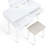 Kamila 4-Drawer Modern Makeup Vanity Set · LED Smart-Touch Mirror · Padded Stool-1295870697