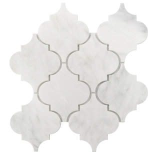 Arabesque 5" x 6" Marble Mosaic Tile