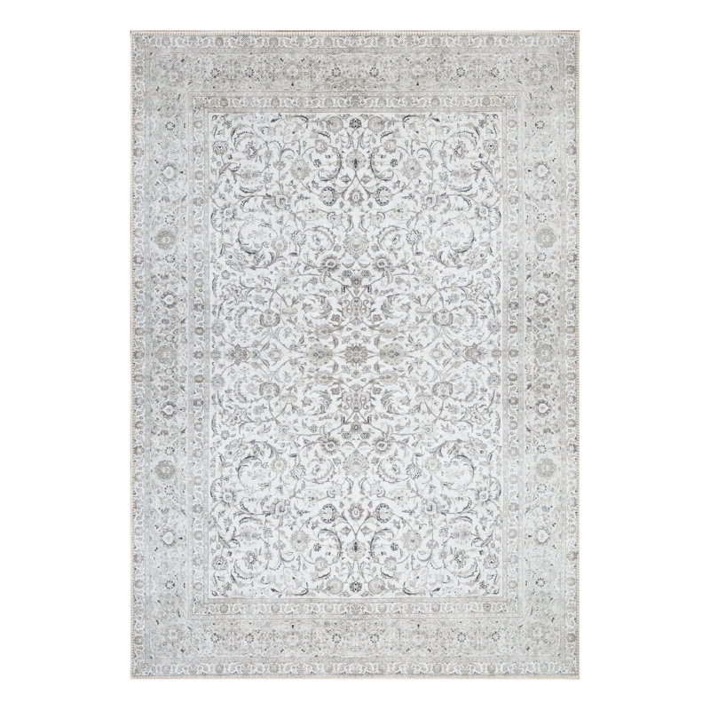 Tapis lavable antidérapant 10 x 14 - beige / blanc cassé, Rectangle 10 pi x 14 pi