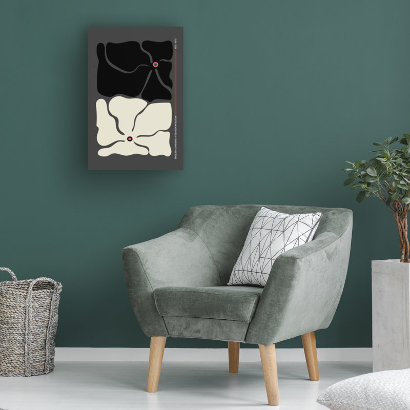 Deux par deux fleurs grises sur toile