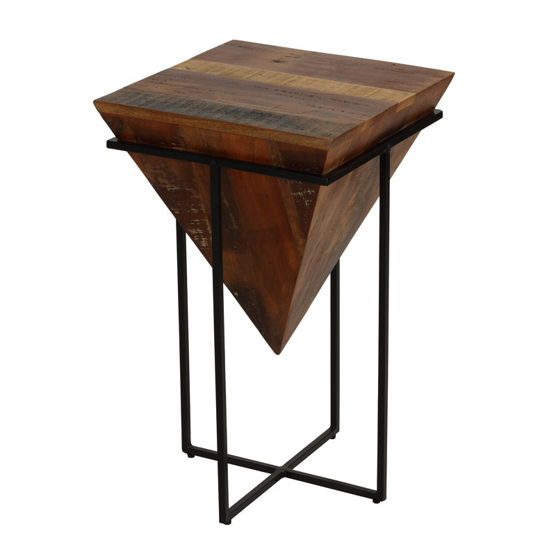 Solid Wood Top End Table