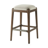 Tavel Upholstered Counter Stool with Solid Wood Frame