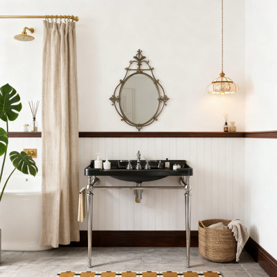 Ensemble de meuble-lavabo mural autoportant 36 po avec 3 trous pour robinet 36 po