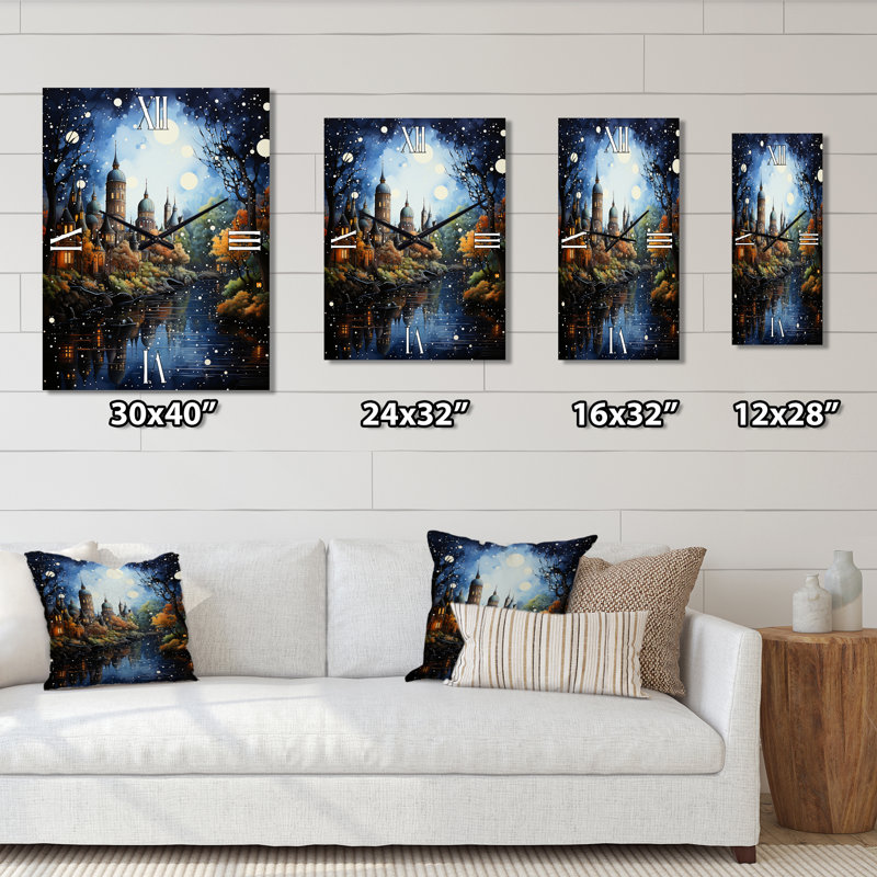 Horloge murale Blue City, Petit