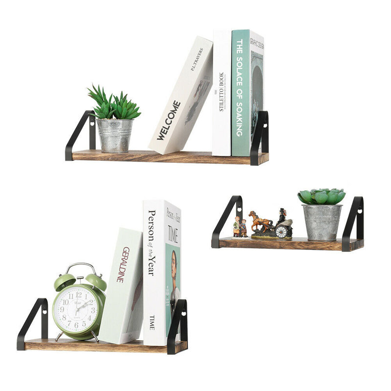 3 Piece Floating Shelf, Wooden