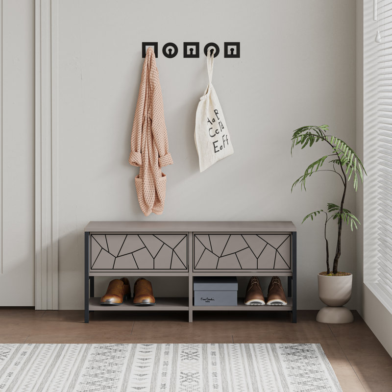 8 Pair Shoe Storage Cabinet, Light Mocha