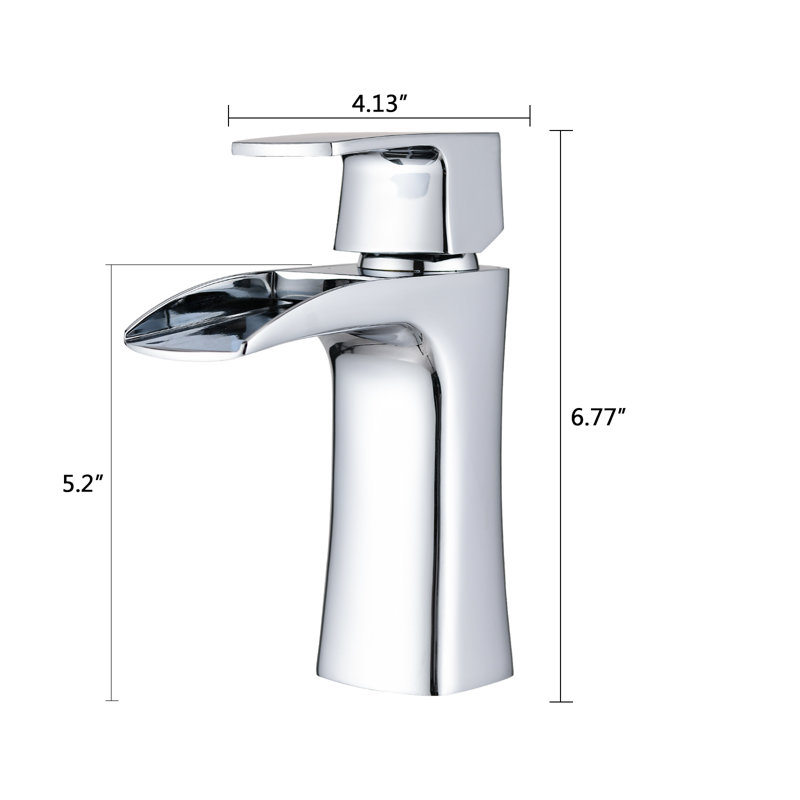 Single-Hole Single-handle Bathroom Faucet with Drain Assembly, Chrome