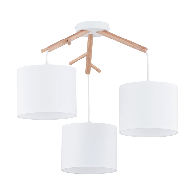 Albero 3 - Light Stainless Steel Cluster Pendant, White