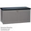 17 Stories Nyima 270 Litre Plastic Lockable Deck Box in Grey