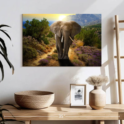 Éléphant gambadant