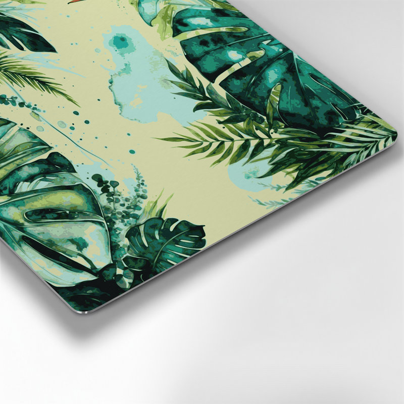 «Hawaiian Tropical Greens», art mural en métal vert, H 12 po x l 12 po