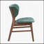 Ensemble de 2 chaises d'appoint élégantes en tissu vert Bevis et finition noyer, confortables et durables pour les repas modernes-1242197182