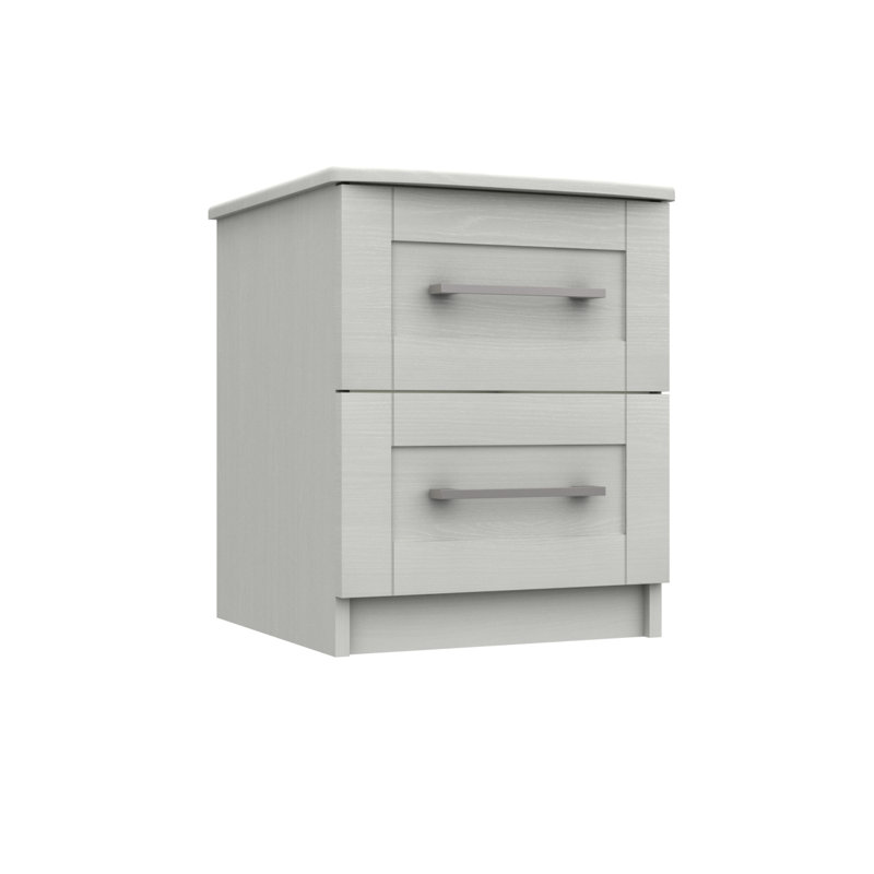 Alishma 39.8cm W Manufactured Wood Bedside Table, White