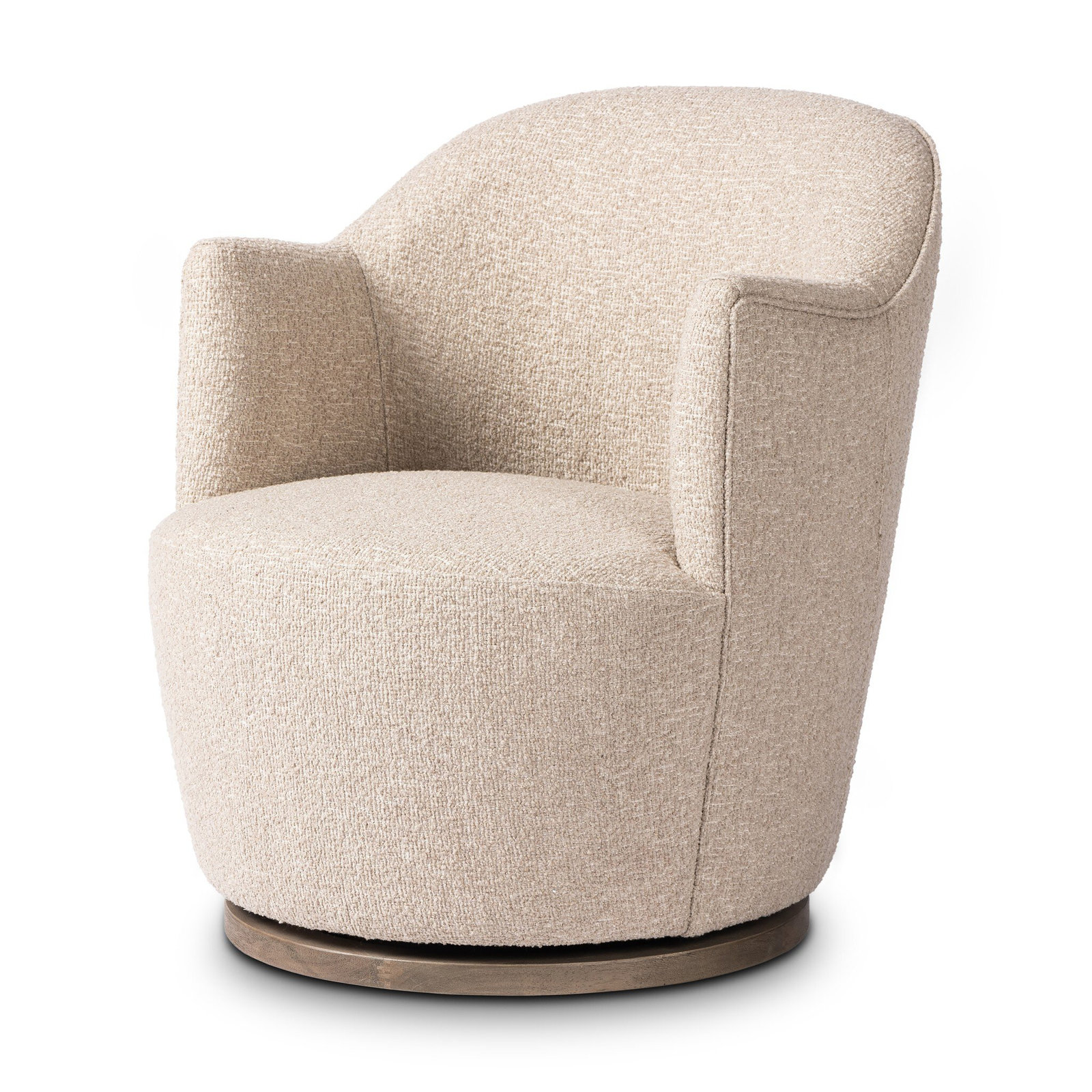 Corson Swivel Accent Chair, Mortensen Linen Textured Weave