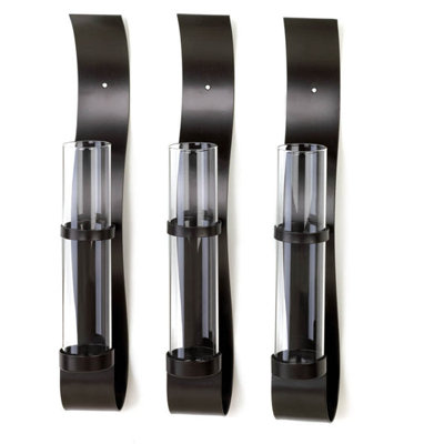Billow Wall Vase Trio | Modern 3-Piece Metal Hanging Planters