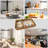 3Pcs Handwoven Rattan Storage Tray With Colorful Shell-Shaped Decor - Luxury Rattan Tray For Snack, Nut, Tea Cup Organizer For Living Room, Dining Table, And Picnic Use