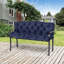 Coussin de banc d'extérieur capitonné 3 places avec dossier - bleu foncé
