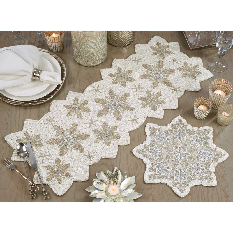 Chemin de table géométrique de Noël Jarrard
