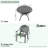  Akiesha Patio Dining Set with Round Table , Red Cushions Included-252981512-252981519