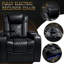 Ensemble de luxueux fauteuil inclinable électrique en cuir nappa de qualité supérieure, relaxation entièrement réglable, charge intelligente et éclairage à DEL RVB dynamique-1213442134