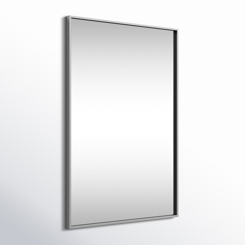 Sabine Metal Rectangle Wall Mirror, 36" x 24", Silver