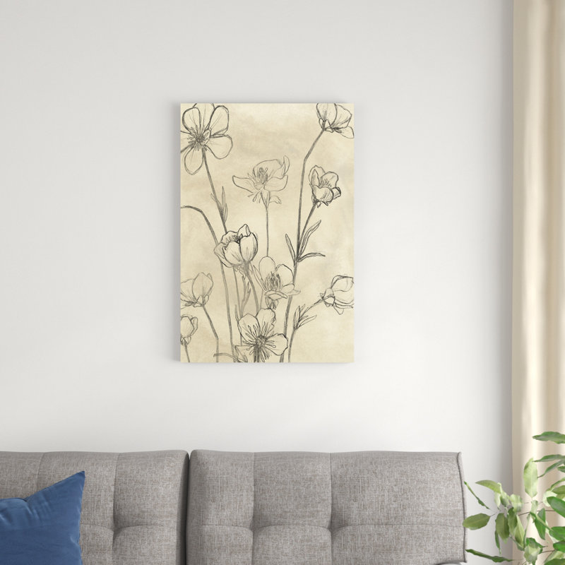 Fleurs sauvages rétro II, H 30 po x l 20 po