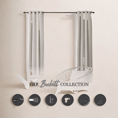 Berkley Kenney Beckett 5/8" Standard Decorative Window Curtain Rod