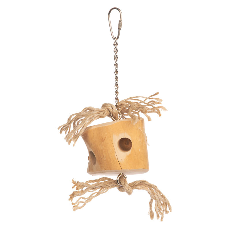 Jouet pour oiseaux en bois