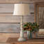 35" Resin Table Lamp With Oat Shade