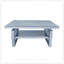 Table basse carrée moderne de luxe avec verre trempé pour petits appartements et balcons, design réfléchissant et peu encombrant
