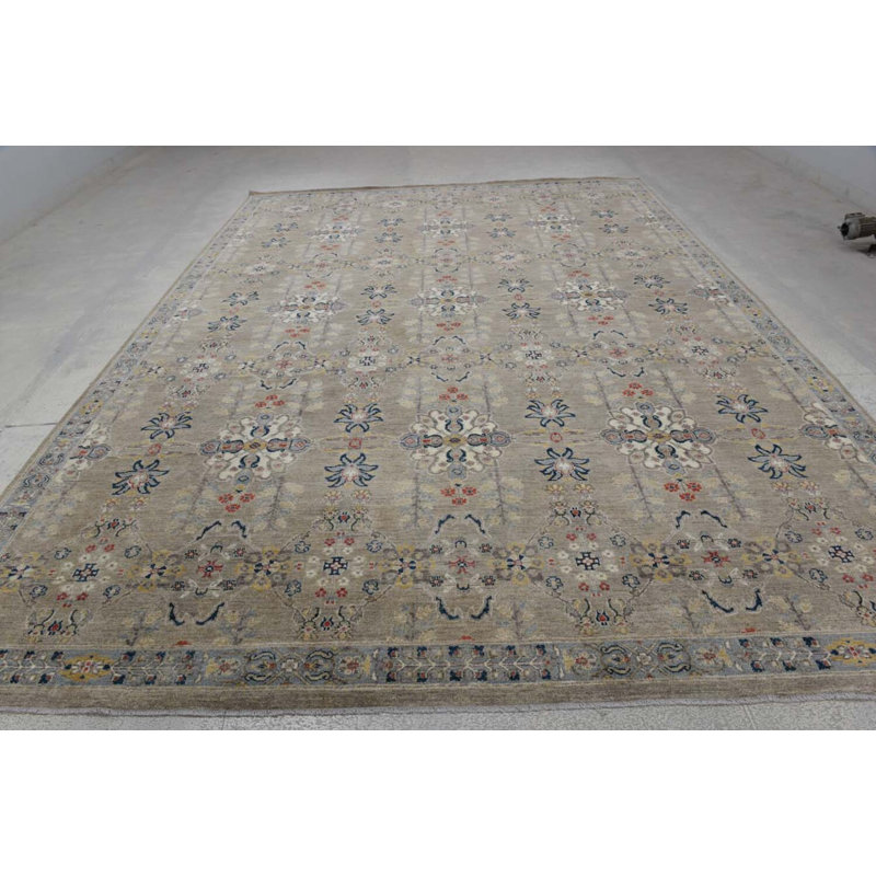 Transitional One-of-a-Kind Rectangle 10 X 13'6" Hand Knotted Area Rug