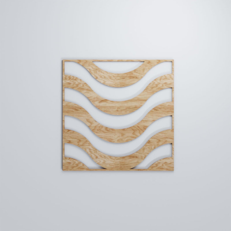 Panneaux muraux décoratifs en bois Parker, Chêne rouge, H 23,375 po x l 23,375 po x P 0,375 po