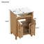 Meuble-lavabo 24 po avec cadre en bois massif, tiroir rabattable, 2 portes à fermeture douce avec rangement pour porte, tablette réglable et meuble-lavabo moderne-1984585453-1984585455